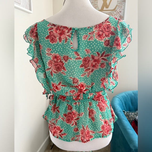 XXI Floral Top with belt size M-L - Picture 7 of 8